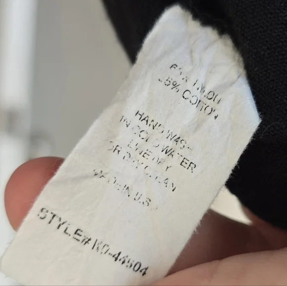 KLd | Large | Black Sleeveless Raw Hem Crop Top - Picture 9 of 9